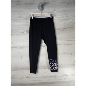 Calvin Klein Performance Pants Womens Small Black High Rise Stretch Leggings
